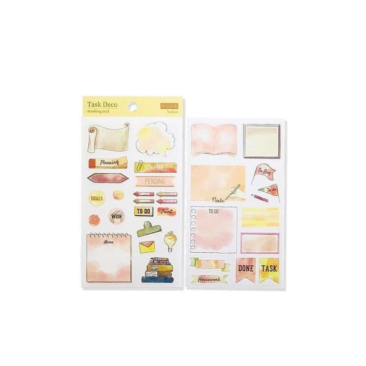 Task Deco Kalenderstickers - Yellow - Pine Book - Tidformera