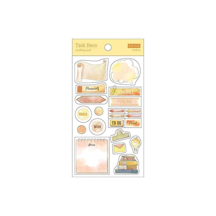 Task Deco Kalenderstickers - Yellow - Pine Book - Tidformera