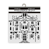 Thick Stencil 12 x 12 cm - Art of Travelling - Palace - Stamperia - Tidformera