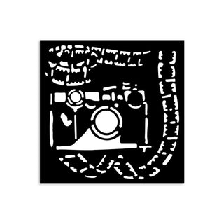 Thick Stencil 12 x 12 cm - Art of Travelling - Photography - 1 - Stamperia - Tidformera