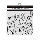 Thick Stencil 12 x 12 cm - Hidden Grove - Flowers - 1 - Stamperia - Tidformera