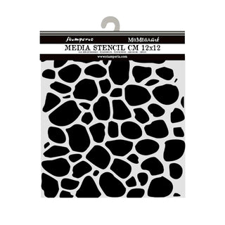 Thick Stencil 12 x 12 cm - Hidden Grove - Stone Pattern - 1 - Stamperia - Tidformera