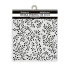Thick Stencil 12 x 12 cm - House of Roses - Branch Pattern - 1 - Stamperia - Tidformera