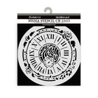Thick Stencil 12 x 12 cm - House of Roses - Clock - 1 - Stamperia - Tidformera