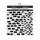 Thick Stencil 12 x 12 cm - Silent Sea - Bricks Pattern från Stamperia - Tidformera