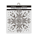 Thick Stencil 12 x 12 cm - The Owl's House - Snowflake - 1 - Stamperia - Tidformera