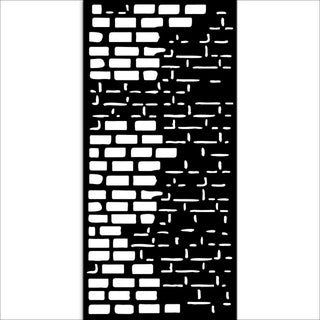 Thick Stencil 12 x 25 cm - Art of Travelling - Bricks från Stamperia. Stencil med tegelstenar - Tidformera