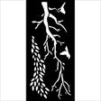 Thick Stencil 12 x 25 cm - Dewdrops - Branches - 1 - Stamperia - Tidformera