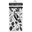 Thick Stencil 12 x 25 cm - Flowers and Poems - Mixed Leaves - 1 - Stamperia - Tidformera