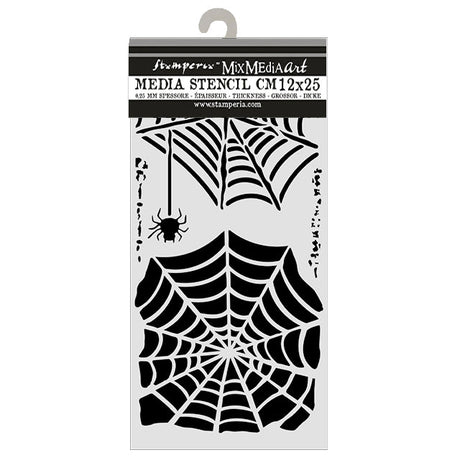 Thick Stencil 12 x 25 cm - Halloween - Spider - 1 - Stamperia - Tidformera