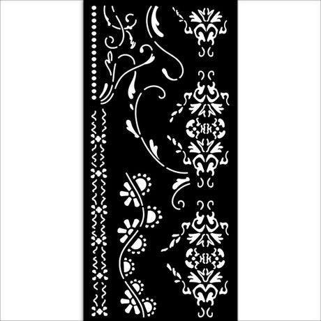 Thick Stencil 12 x 25 cm - Old Lace - Borders - 1 - Stamperia - Tidformera