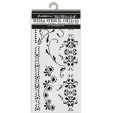 Thick Stencil 12 x 25 cm - Old Lace - Borders - Stamperia - Tidformera