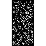 Thick Stencil 12 x 25 cm - Old Lace - Flowers - Stamperia - Tidformera