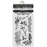 Thick Stencil 12 x 25 cm - The Owl's House - Branches - 1 - Stamperia - Tidformera