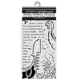 Thick Stencil 12 x 25 cm - Venice City of Art - Gondola - 1 - Stamperia - Tidformera