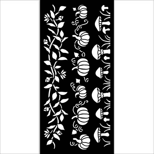 Thick Stencil 12 x 25 cm - Whispering Woods - 3 Stripes - 2 - Stamperia - Tidformera