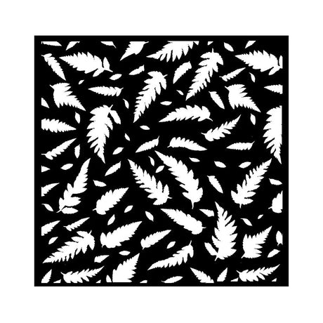 Thick Stencil 18 x 18 cm - Forest - Leaves Pattern - 1 - Stamperia - Tidformera