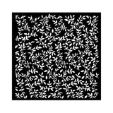 Thick Stencil 18 x 18 cm - Garden - Leaves Pattern - Stamperia - Tidformera