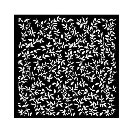 Thick Stencil 18 x 18 cm - Garden - Leaves Pattern - 1 - Stamperia - Tidformera