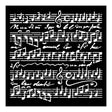 Thick Stencil 18 x 18 cm - Music Scores - Stamperia - Tidformera