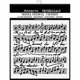 Thick Stencil 18 x 18 cm - Music Scores - Stamperia - Tidformera