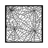 Thick Stencil 18 x 18 cm - Whispering Woods - Spider Pattern - 2 - Stamperia - Tidformera