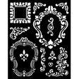 Thick Stencil 20 x 25 cm - Alice Frames - 1 - Stamperia - Tidformera