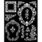 Thick Stencil 20 x 25 cm - Alice Frames - 1 - Stamperia - Tidformera