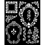 Thick Stencil 20 x 25 cm - Alice Frames - 1 - Stamperia - Tidformera