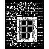 Thick Stencil 20 x 25 cm - Herbarium Silvae - Country Window - 2 - Stamperia - Tidformera