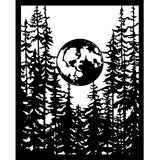 Thick Stencil 20 x 25 cm - Herbarium Silvae - Moon in the Forest - 2 - Stamperia - Tidformera
