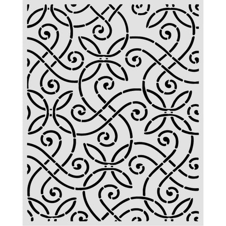 Thick Stencil 20 x 25 cm - Our Way - Artistic Pattern - 2 - Stamperia - Tidformera