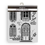 Thick Stencil 20 x 25 cm - Venice City of Art - Windows - 1 - Stamperia - Tidformera