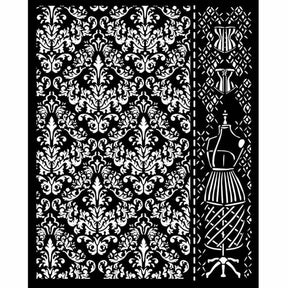 Thick Stencil 20 x 25 cm - Brocante Antiques - Mannequin - 1 - Stamperia - Tidformera