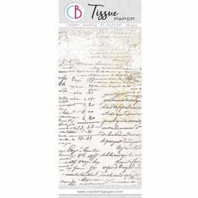 Tissue paper - 69 x 49 cm - Handwritten page - 1 - Ciao Bella - Tidformera