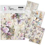 Tissue paper - A4 6 - pack - Whimsical Butterflies - 1 - Ciao Bella - Tidformera