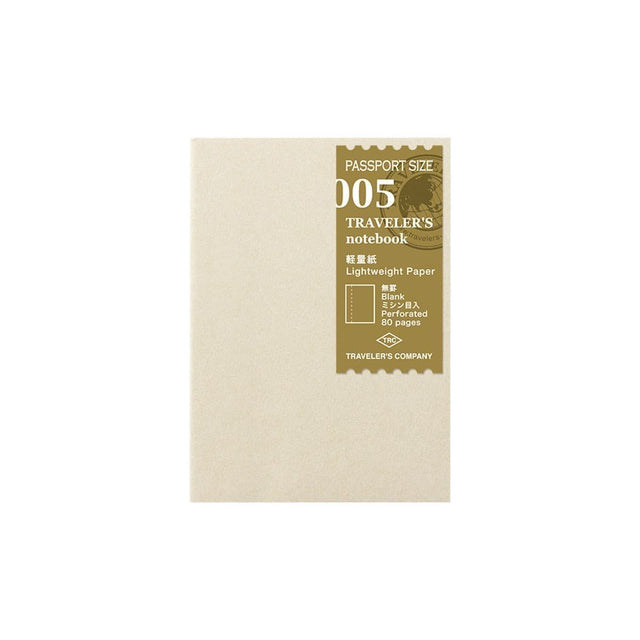 TN Passport Refill 005. Lightweight Paper - Traveler's Company - Tidformera