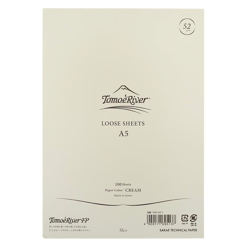 TomoeRiver Loose Sheet Plain - A5 - Cream - Sakae TP - Tidformera