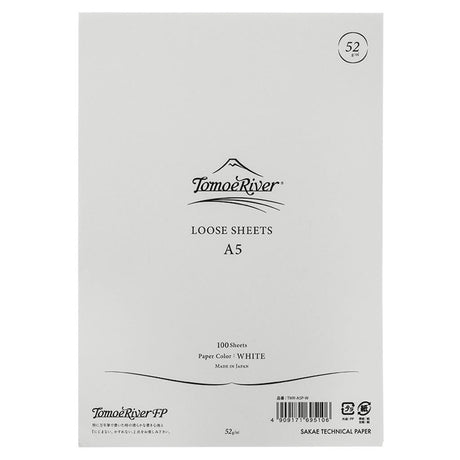 TomoeRiver Loose Sheet Plain - A5 - White - Sakae TP - Tidformera