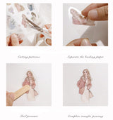 Transfer sticker - 2 - pack - Girl's heart - Mo Card - Tidformera