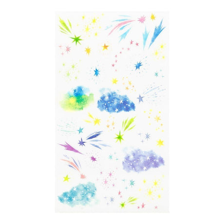 Transfer sticker for journaling - Watercolor Starry Sky - Midori - Tidformera