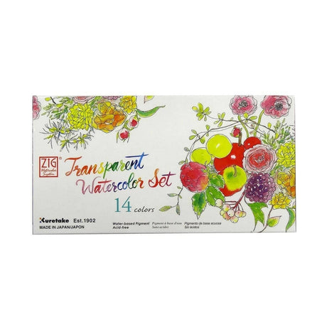 Transparent Watercolor Set 14 färger - 4 - ZIG Kuretake - Tidformera