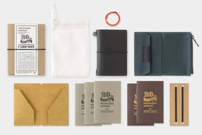 TRAVELER'S notebook Card Size 20th Anniversary Set - Black - 1 - Traveler's Company - Tidformera