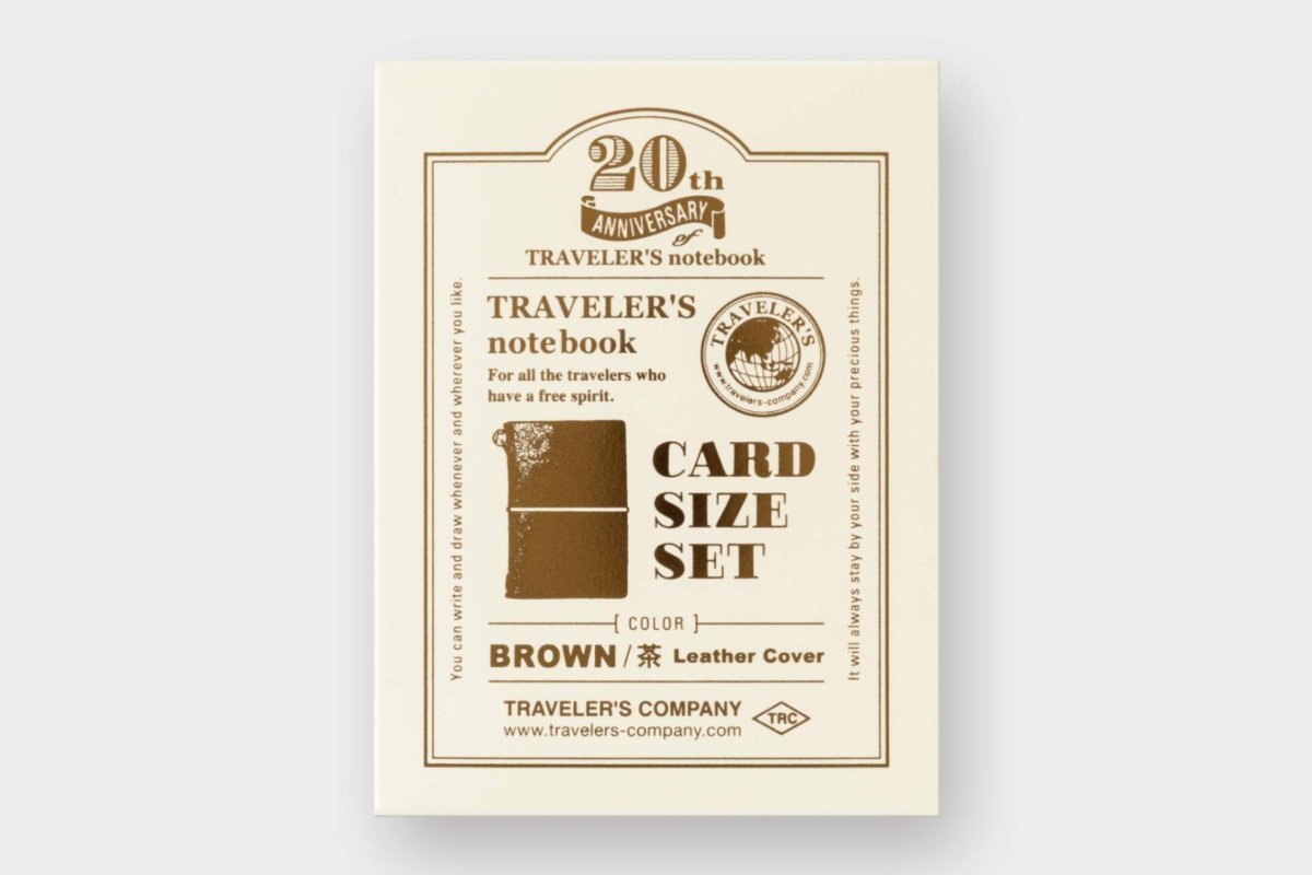 TRAVELER'S notebook Card Size 20th Anniversary Set - Brown - 3 - Traveler's Company - Tidformera