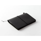 TRAVELER'S notebook Passport Leather Cover Black - Traveler's Company - Tidformera