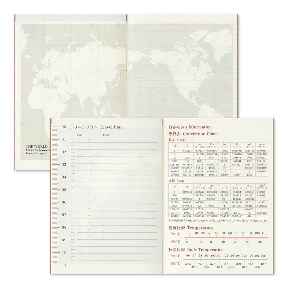 TRC 2025 Monthly Diary Passport size - Traveler's Company - Tidformera