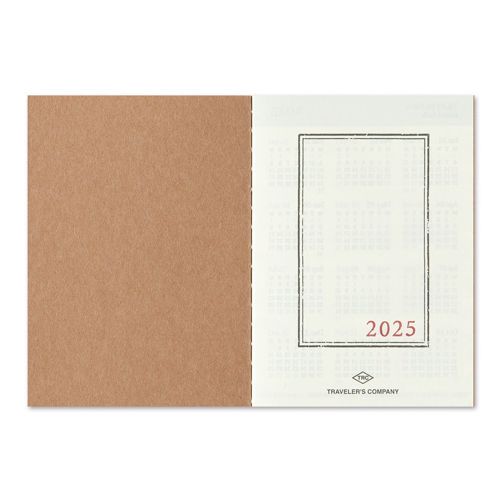 TRC 2025 Monthly Diary Passport size - Traveler's Company - Tidformera