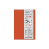 TRC 2025 Monthly Diary Passport size - Traveler's Company - Tidformera