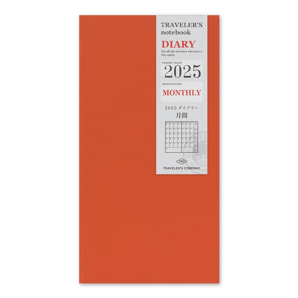 TRC 2025 Monthly Diary Regular size - Traveler's Company - Tidformera