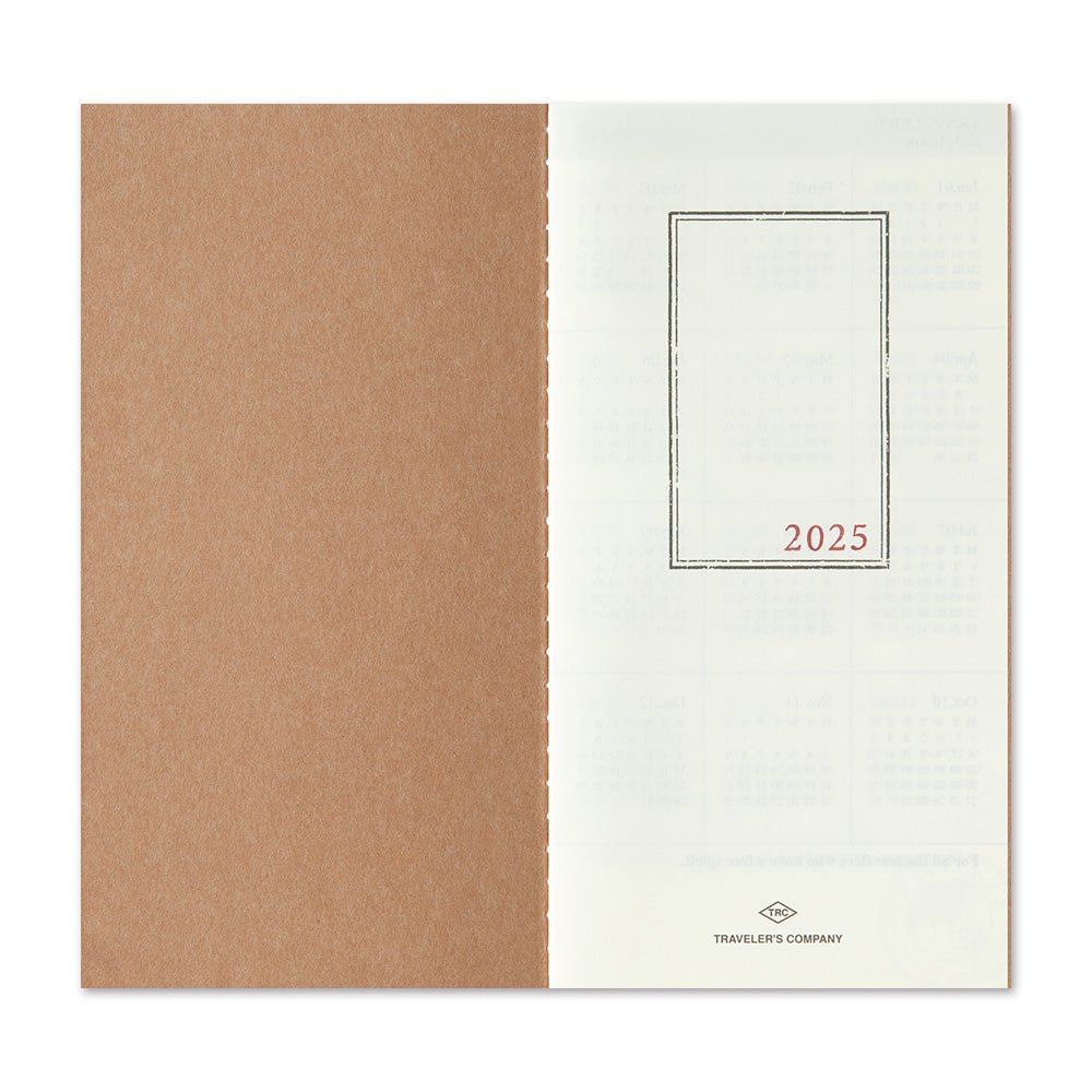 TRC 2025 Monthly Diary Regular size - Traveler's Company - Tidformera